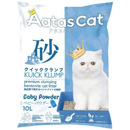 Picture of Aatas Cat Kuick Klump Bentonite Cat Litter Baby Powder 10L