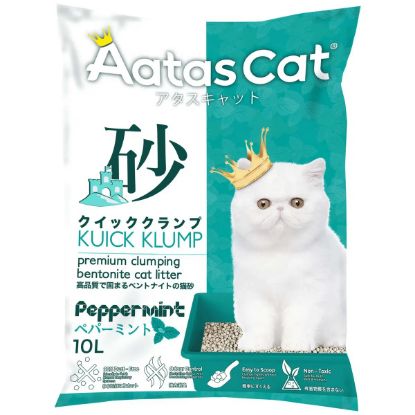 Picture of Aatas Cat Kuick Klump Bentonite Cat Litter Peppermint 10L