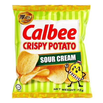 Picture of Calbee Crispy Potato Chips Sour Cream 72g