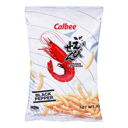 Picture of Calbee Prawn Crackers Black Pepper 90g