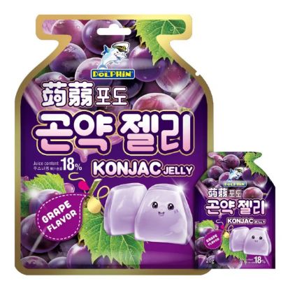 Picture of Captain Dolphin Konjac Jelly Grape 10x20g