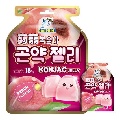Picture of Captain Dolphin Konjac Jelly Peach 10x20g
