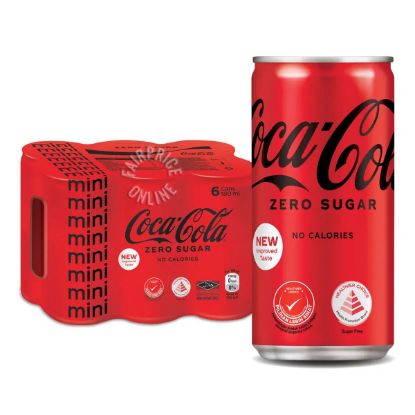 Picture of Coca Cola Mini Can Drink Zero Sugar 6x180ml