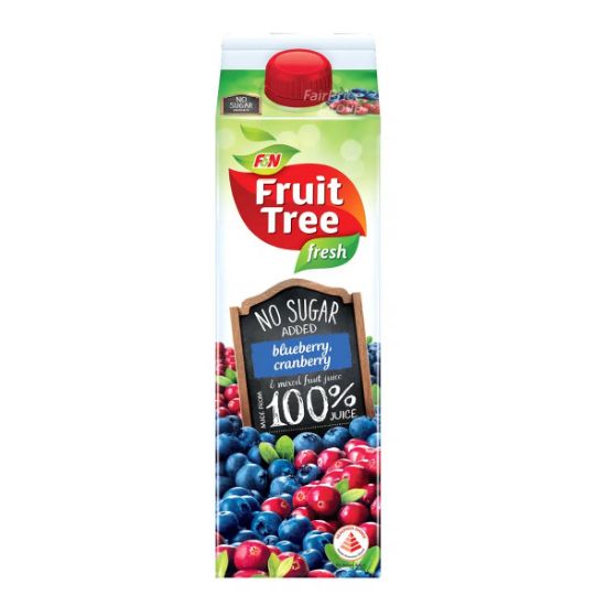 Picture of F&N Fruit Tree Fresh No Sugar Added Juice - Blueberry & Cranberry 946ml