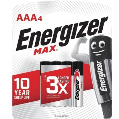 Picture of Energizer Max 1.5V Alkaline Battery - AAA Size 4pcs