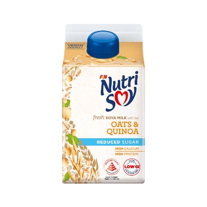 Picture of F&N Nutrisoy Fresh Soya Milk Hi-Calcium - Oats & Quinoa Reduced Sugar 475ml
