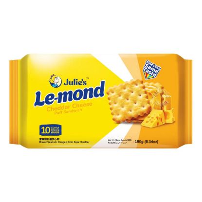 Picture of Julie's Le-Mond Sandwich Biscuits - Cheddar Cheese 180g (10 packs)