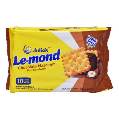 Picture of Julie's Le-Mond Sandwich Biscuits - Chocolate Hazelnut 180g (10 packs)